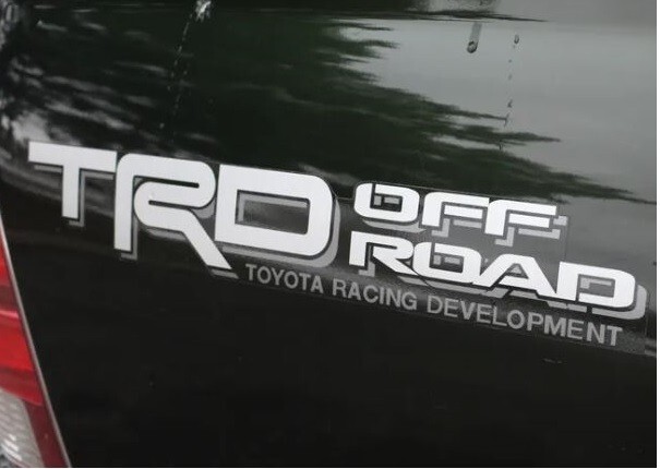 TRD OFF ROAD Decals Tundra Tacoma White Silver Vinyl Stickers Outdoor Waterproof