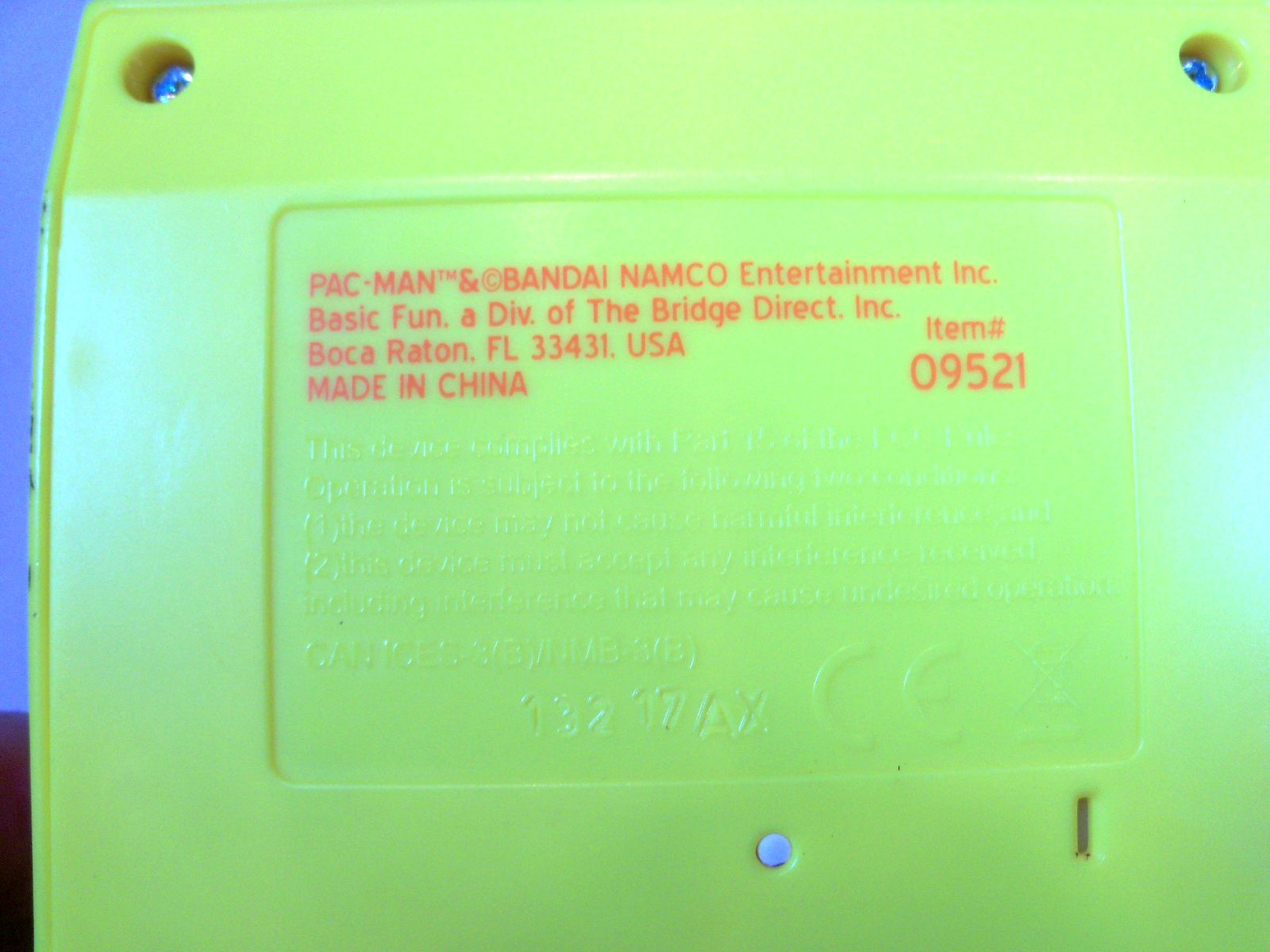 Pac-Man Mini Arcade Game 6" Handheld Machine Basic Fun Portable Battery Operated