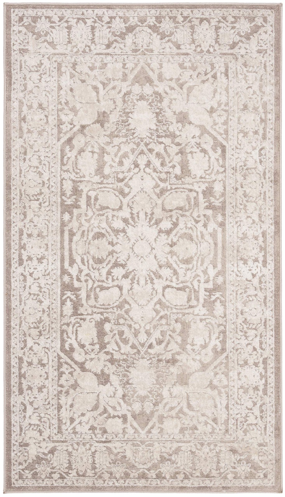 Reflection Collection Accent Rug - 2'3" x 4', Beige & Cream, Non-Shedding & E...