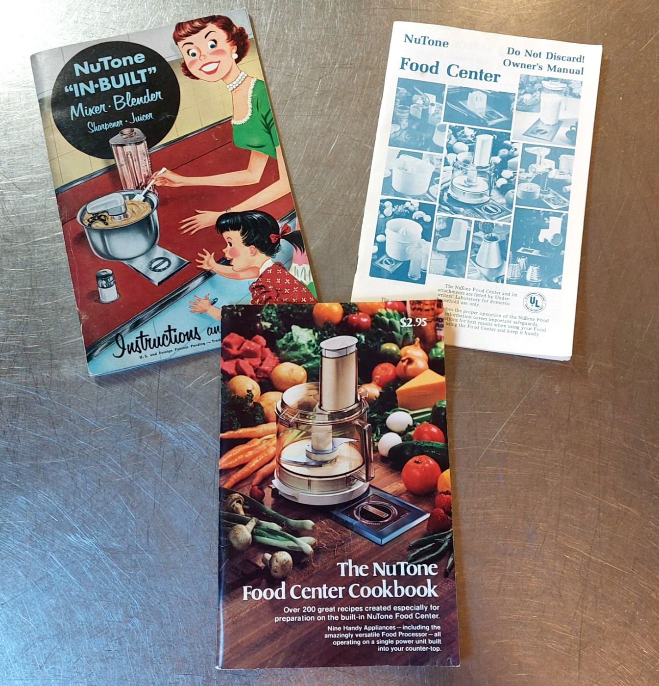 NuTone Recipe Booklets & Kitchen System Instructions For “IN•BUILT” Food Center