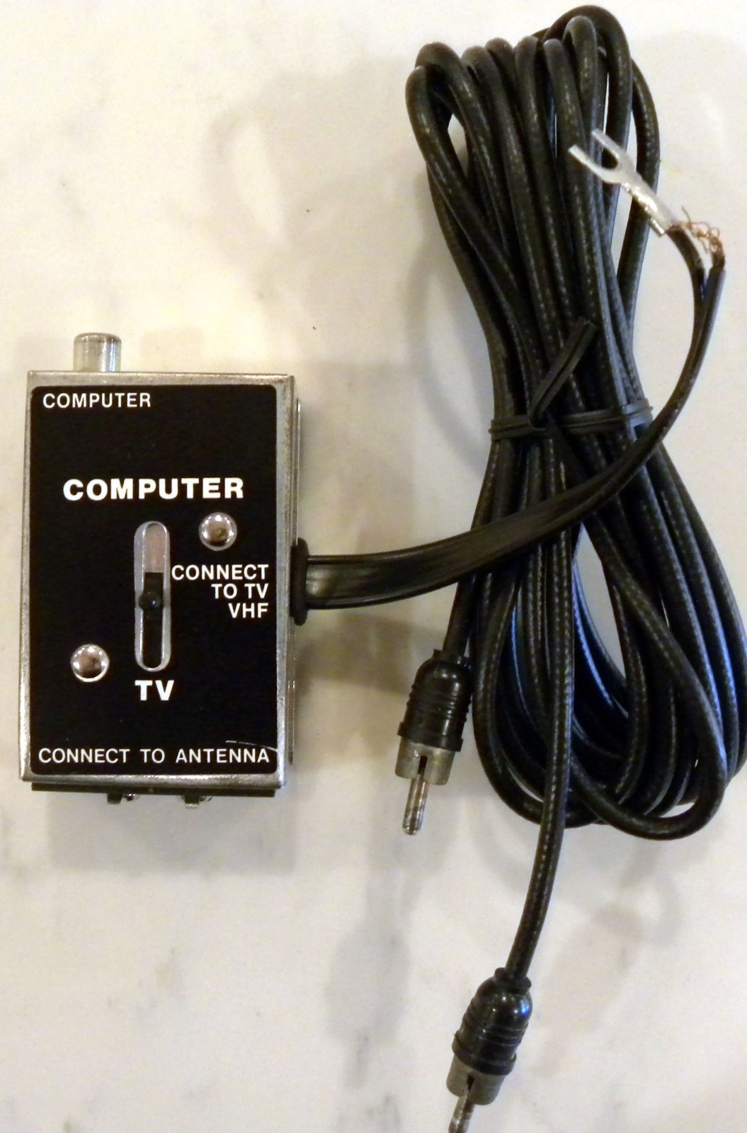 TV Video Game Computer RF Switch Box & Cable 2600/VCS/C64/Intelivision/Coleco/Jr