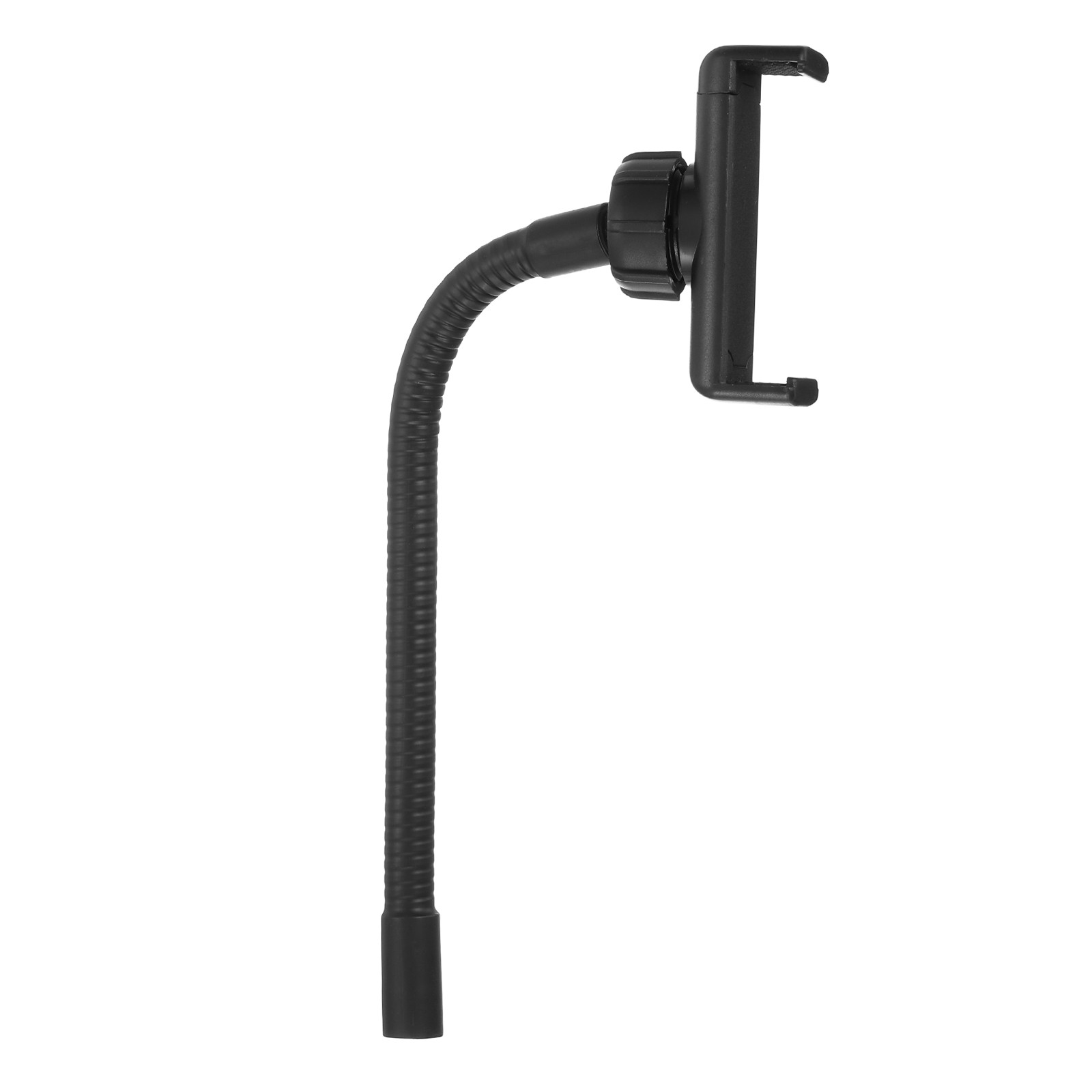 7.9" 1/4" Female Threaded Adjustable Gooseneck with Phone Clip, Black