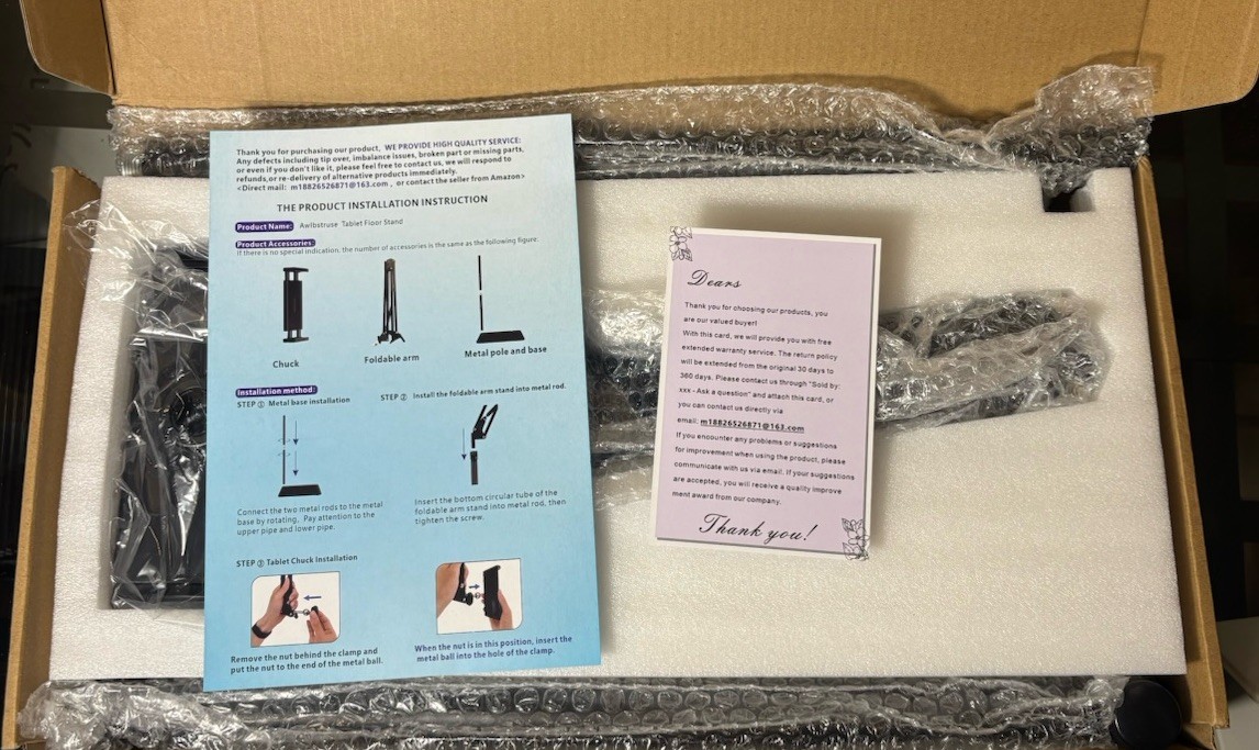 Adjustable Tablet Floor Stand Holder