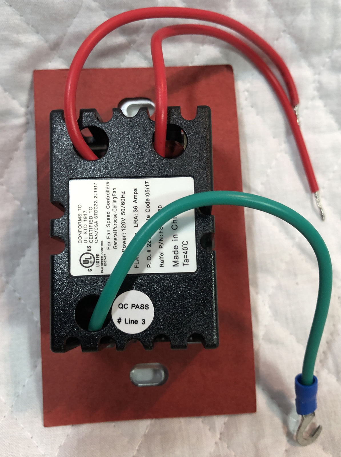 Solid State Speed Control 385031 5WSSC Wall Mount New