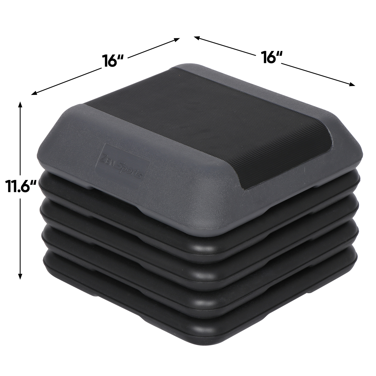 16" x 16" Adjustable Aerobic Step Platform with 4 Risers Extra Risers Workout