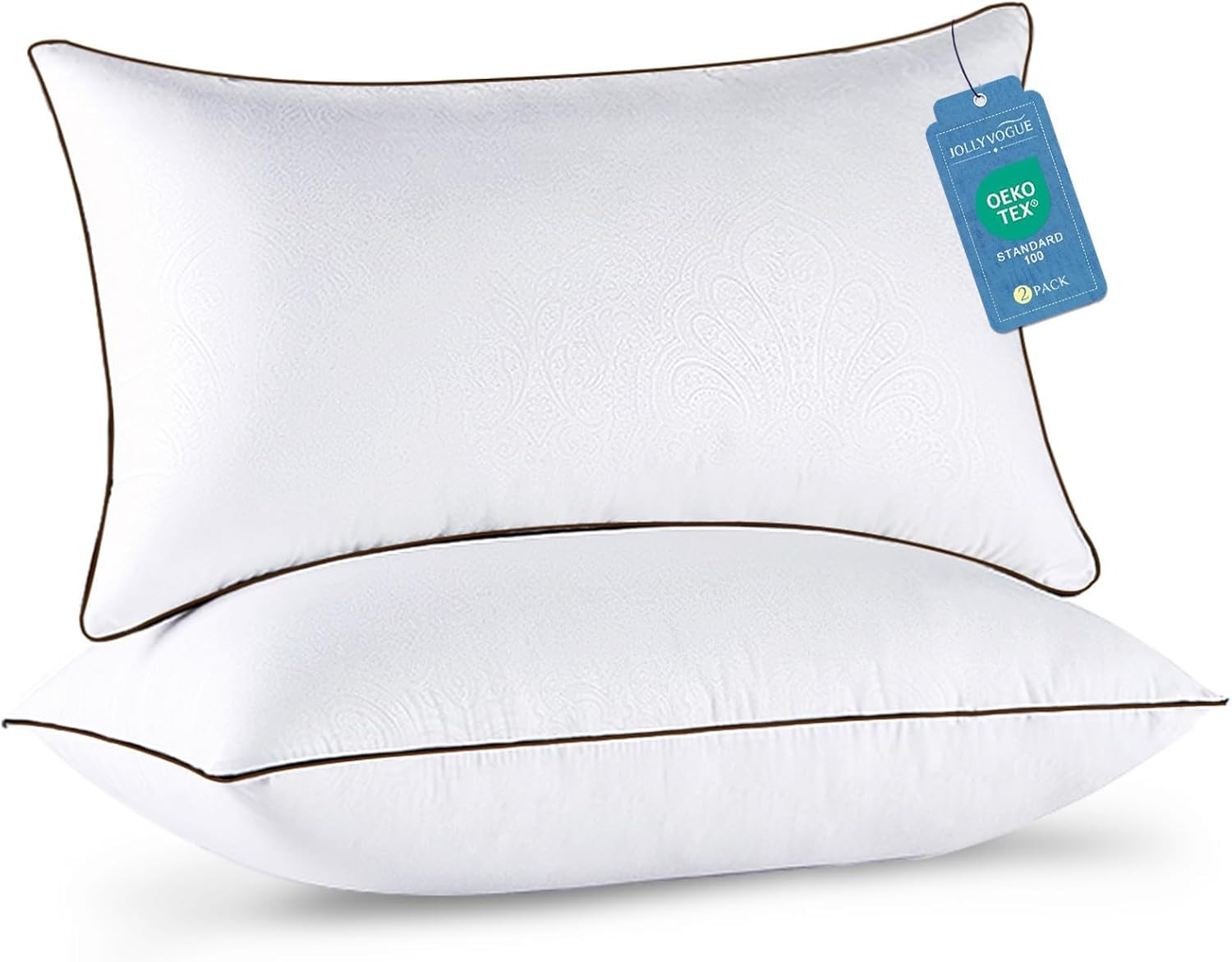 King Size Pillows Set of 2 for Sleeping, Soft and Supportive Bed Pillows with do