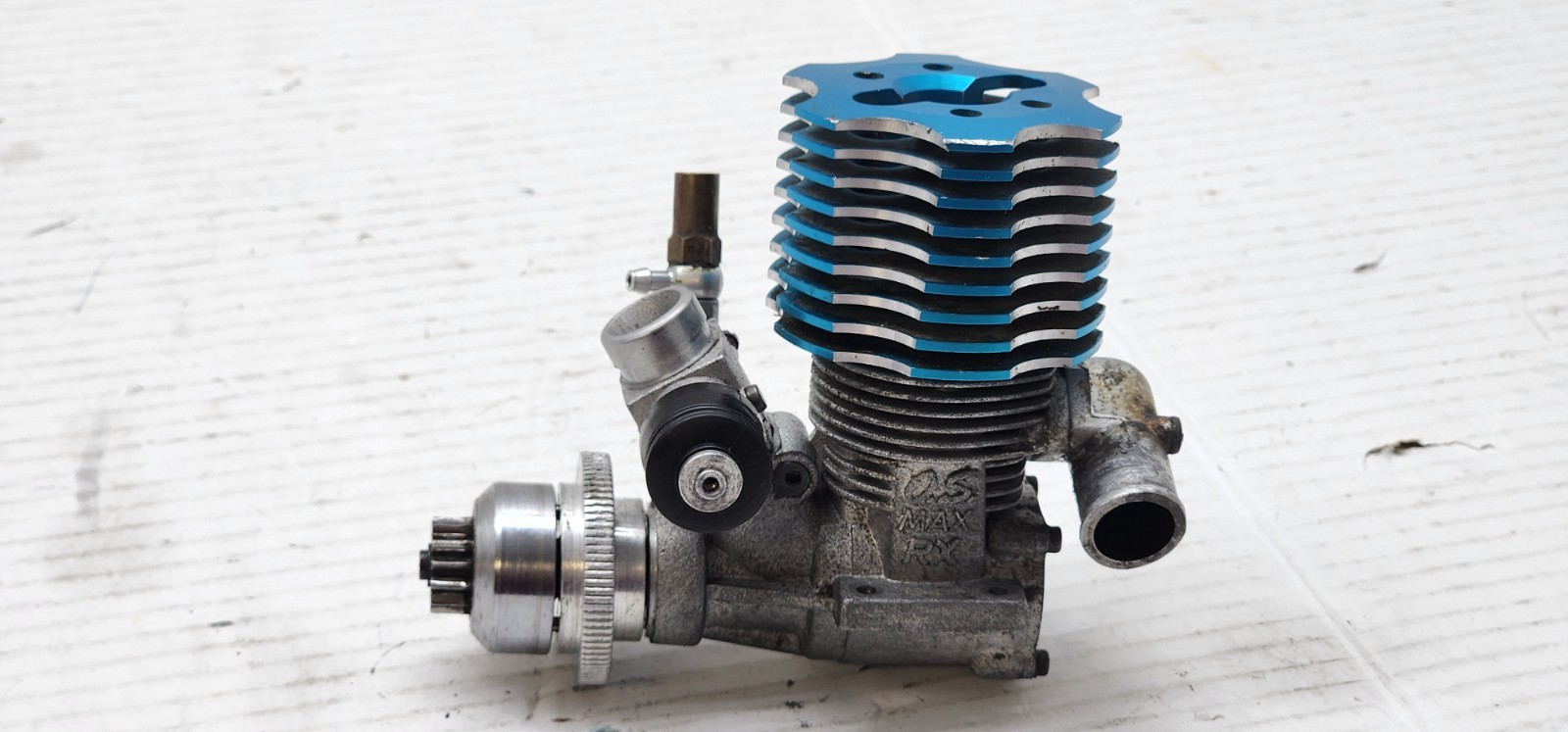 OS MAX RX .21 NITRO ENGINE 1/8 SCALE RC CAR OFFROAD BUGGY JAPAN BLUE HAED