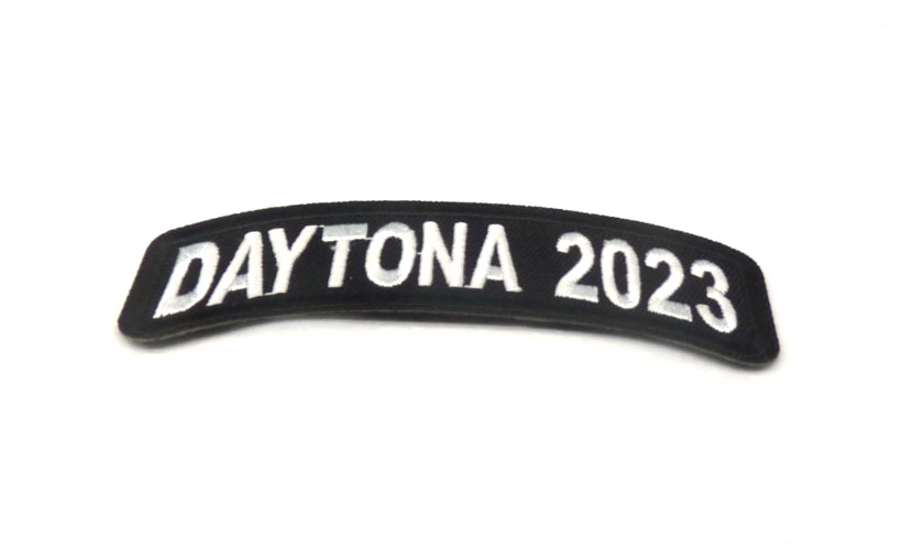 Daytona 2023 White Small Rocker Patch.
