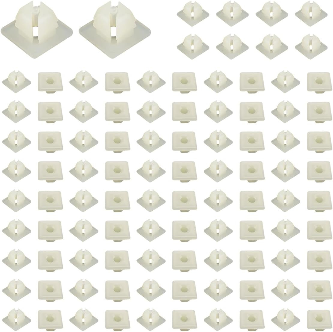 Nylon License Plate Screw Inserts - 100 PCS Fasteners for Various Vehicles