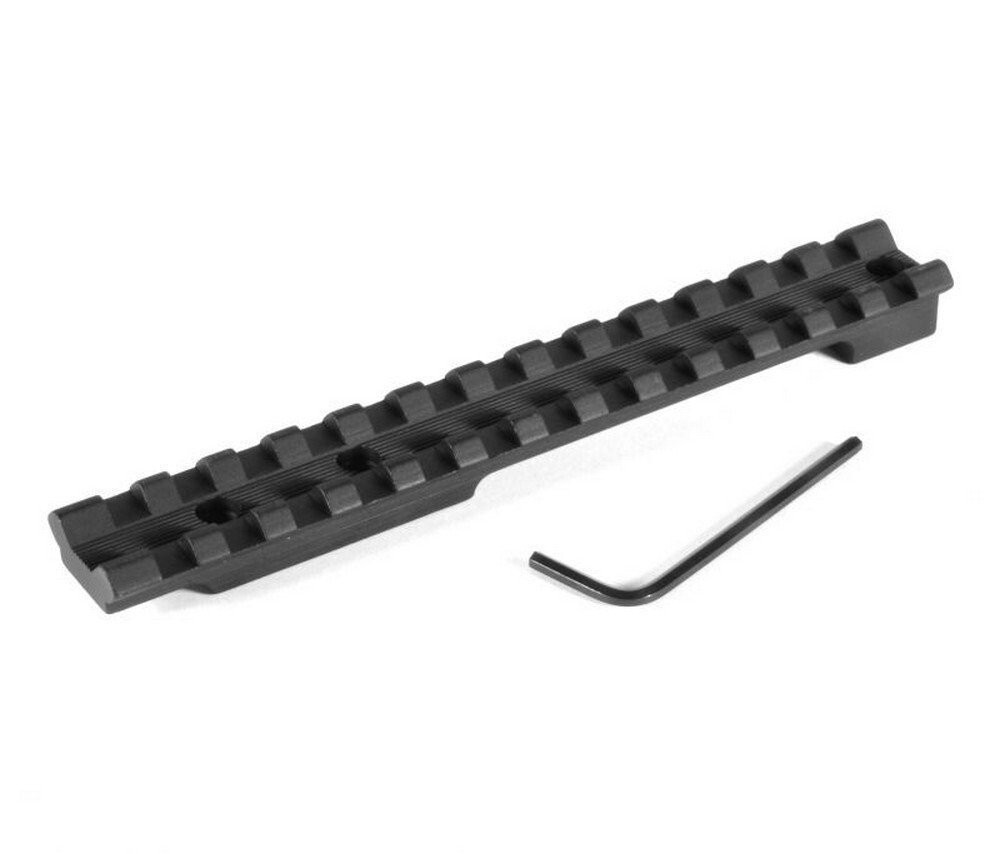 EGW Picatinny Rail 0 MOA For XP, XR 100, 7 4-Hole Rem Short Action Black - 40220