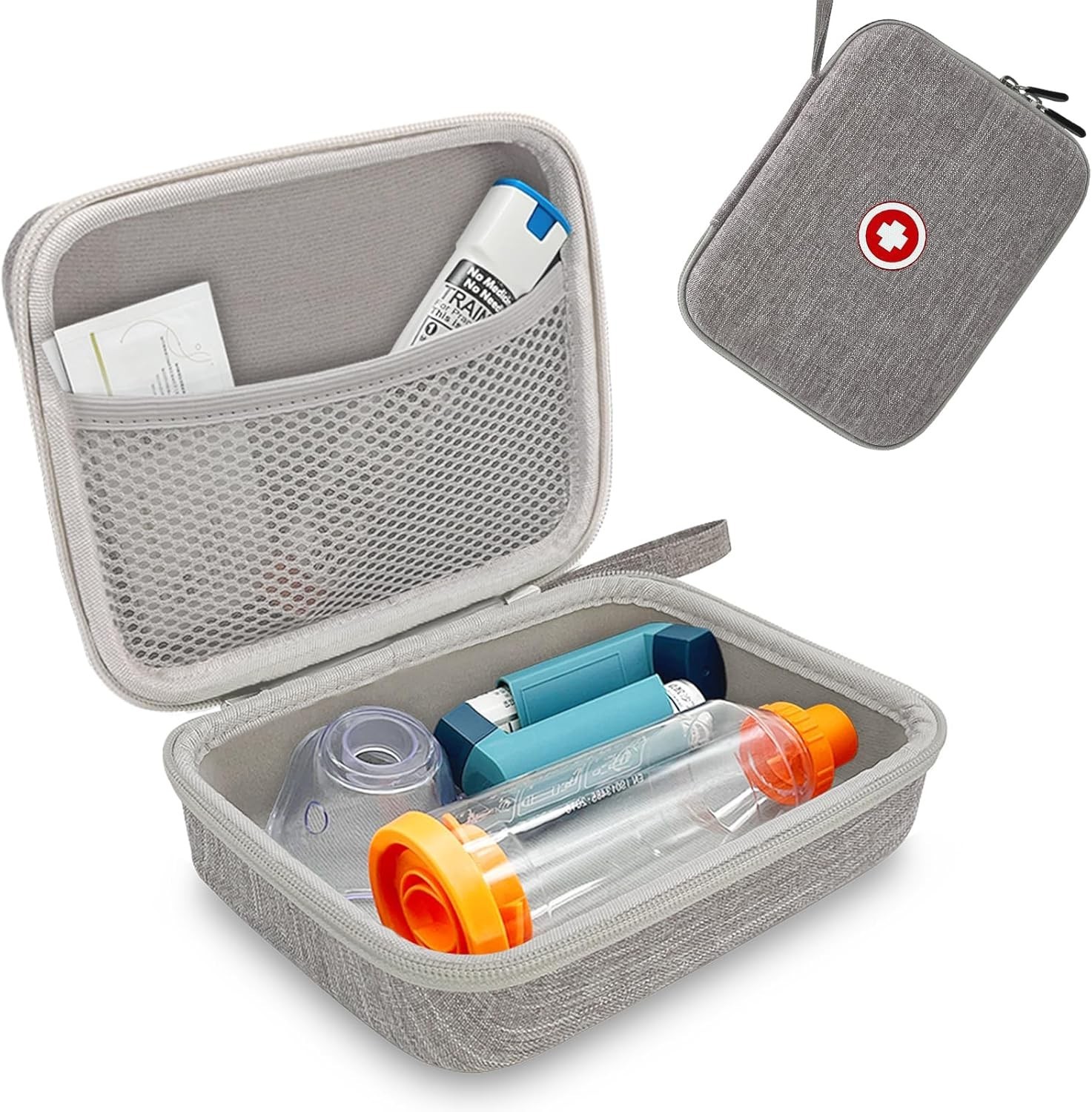 Travel Carrying Case for Asthma Inhaler, Handheld Spacer for Adults and Kids,...