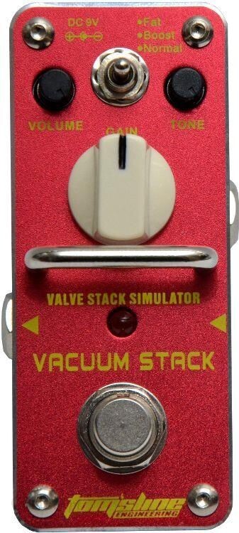 Tomsline AR-AVS-3 Vacuum Valve Stack Simulator Guitar Effects Pedal, Red