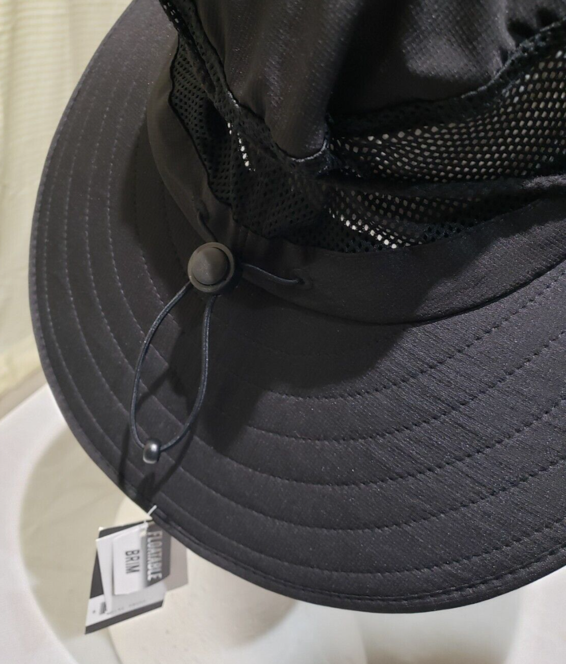 Unisex Boonie Cap Wide Brim Vented Adjustable Size Black