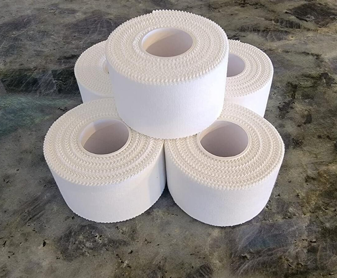 5Pack  Athletic Tape White Sports Tape,Very Strong No Sticky Residue Wrist Ankle