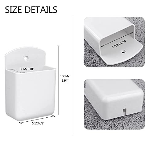 Wall Mount Remote Control Holder 2 Pcs Media Player Controller Organizer Small
