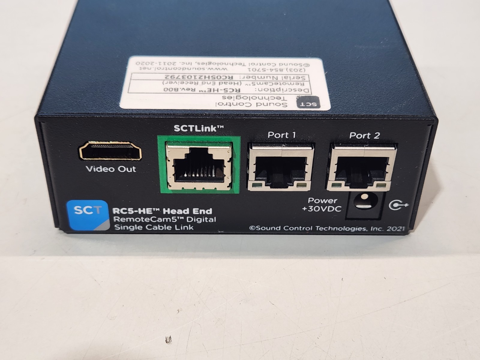 Sound Control Technologies RemoteCam5 Head End Receiver RC5-HE