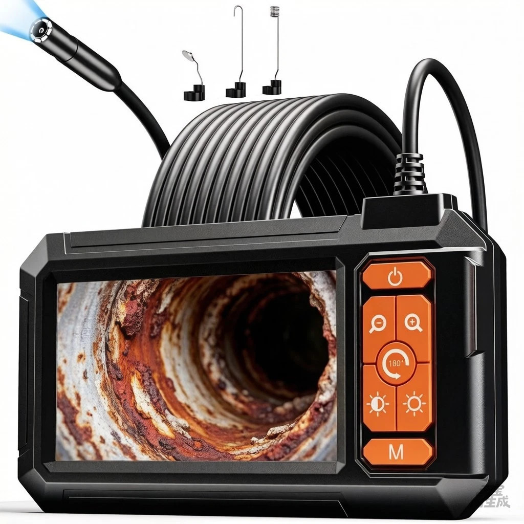 4.3" IPS 1920P 16.5 FT Endoscope Camera with Light,Borescope Cameras with New