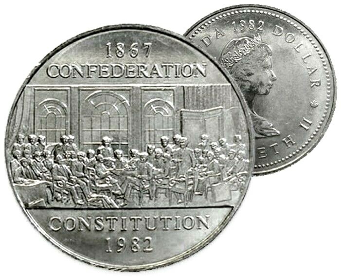 Canada 1982 Constitution 1867 Confederation BU UNC Uncirculated Dollar!!