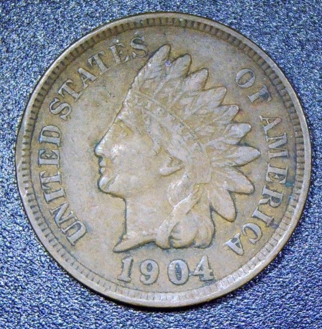 1904 Indian Cent VF/XF Circ RC38