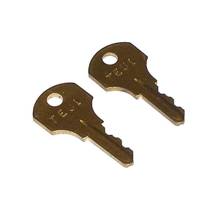 2 - TEU1 TEU-1 Electrical Breaker Brass Panelboard Keys fits Corbin GE Trumbull