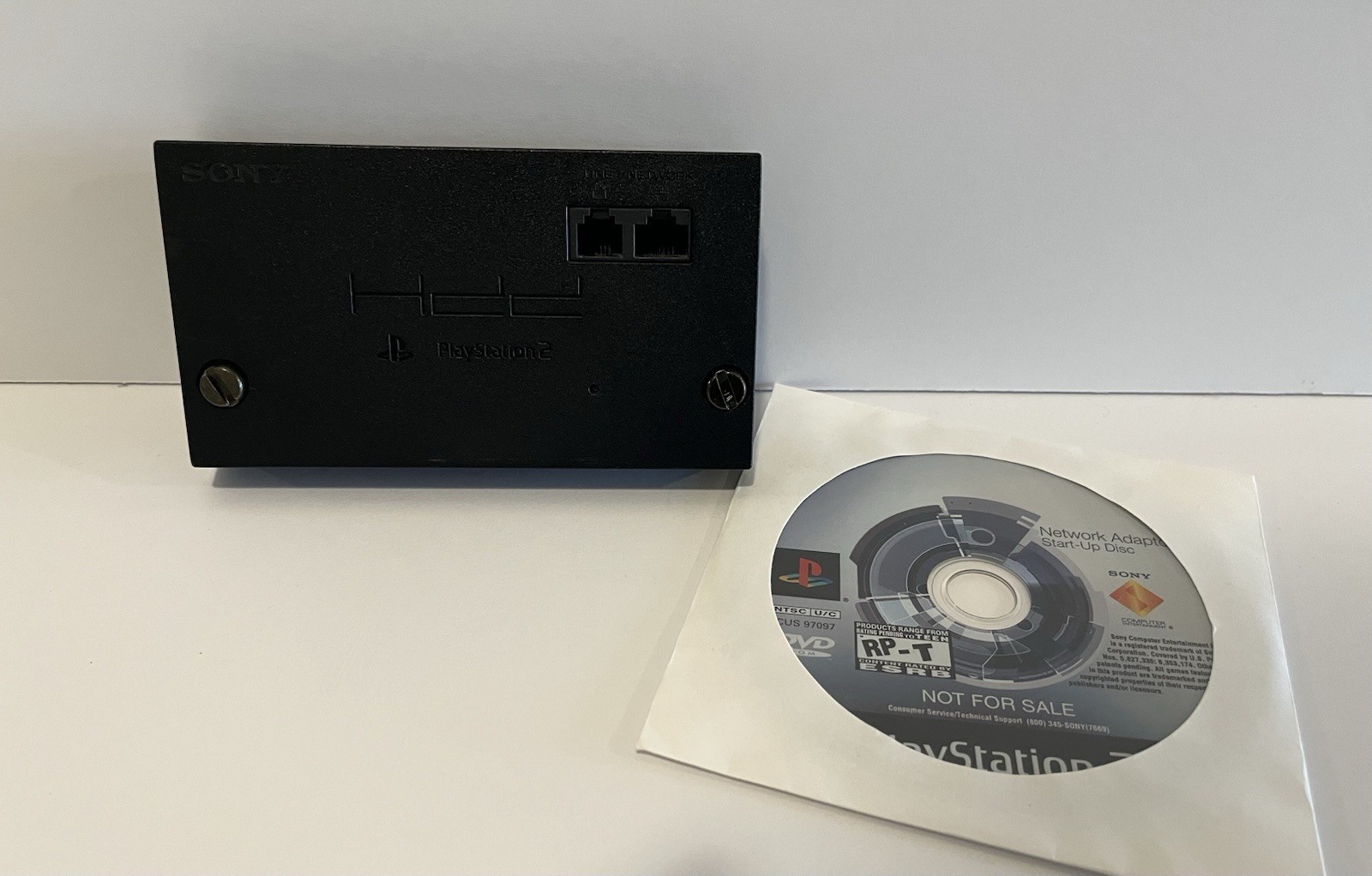 Sony PS2 Network / HDD Adaptor SCPH-10281 Black w/ Start-Up Disc SCUS 97097