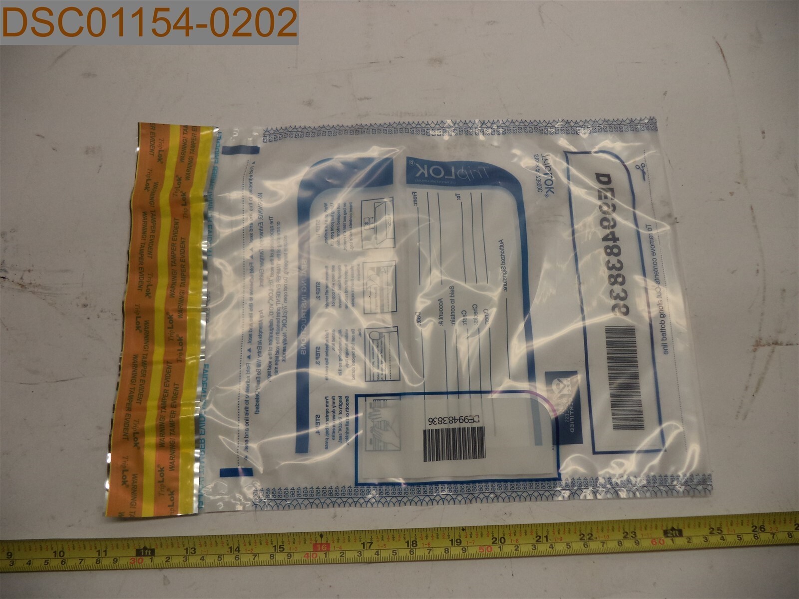 QTY = 500: TripLOK Security Bags, Clear, 9" x 12" 585028, 73609C, 13750120190522