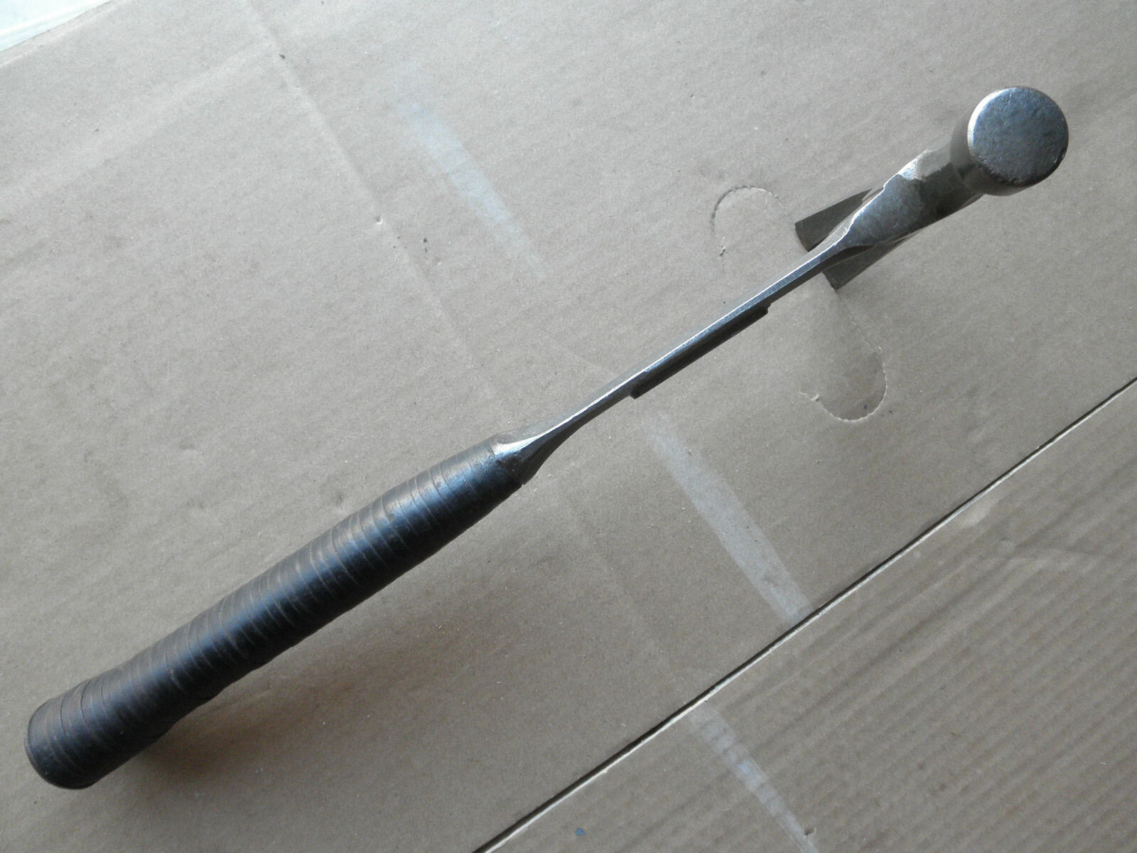 Vintage CRAFTSMAN Leather Handle Raised Logo Hammer