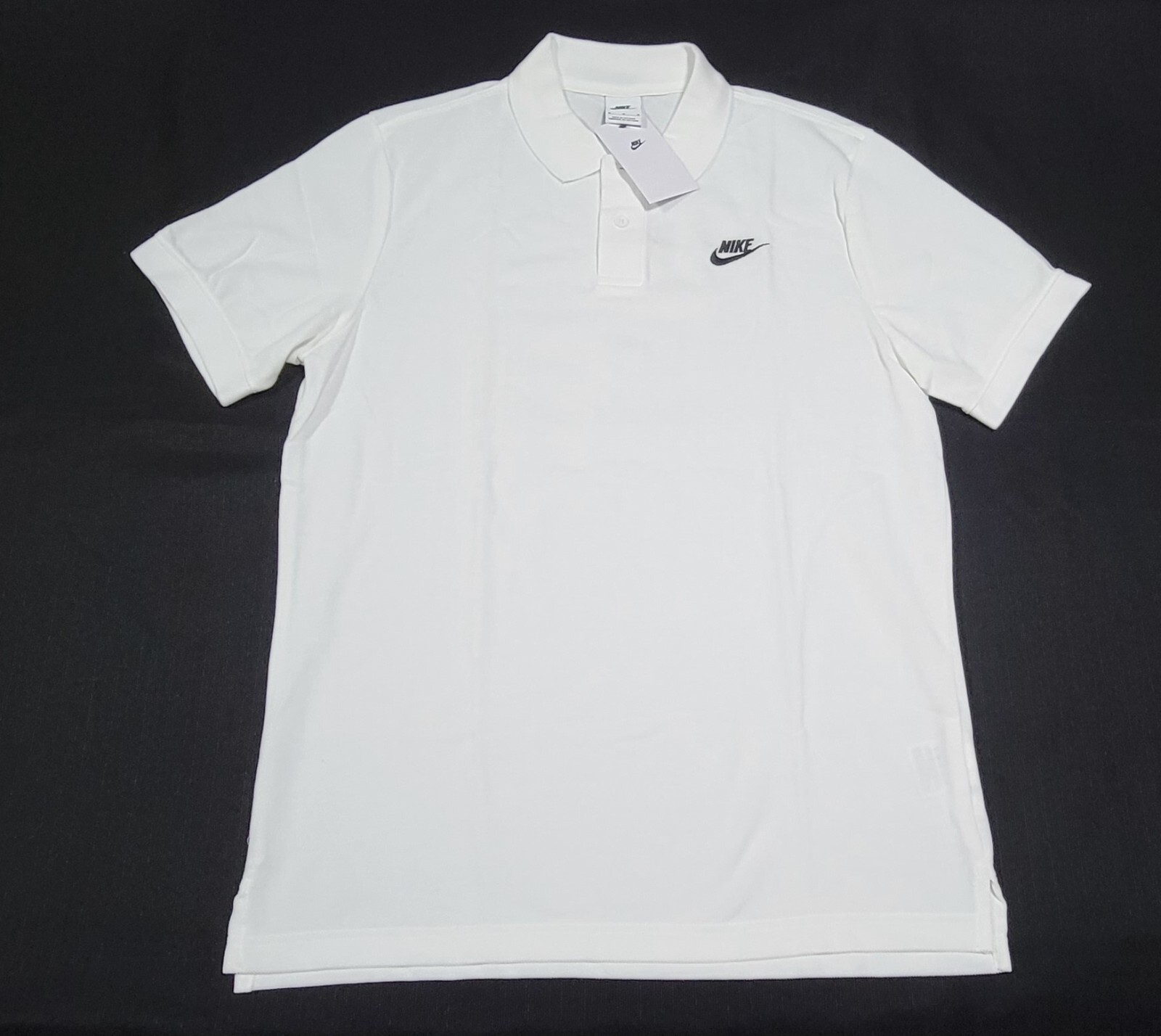 Nike  Sportswear Men's White/Black Club Polo CJ4456-100