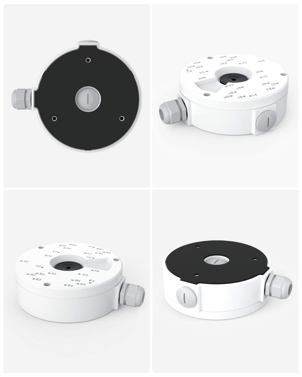 Universal Junction Box for Dome Cameras, Easy Setup with Pre-Drilled Holes