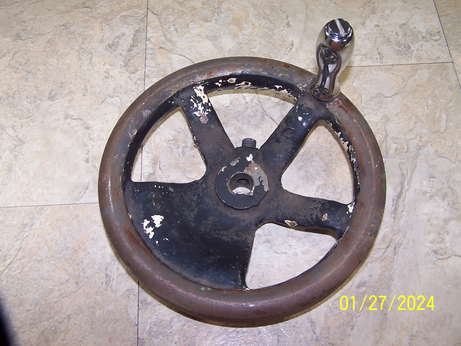 Vintage Steampunk Cast Iron Brown & Sharpe Surface Grinder RD Spinner Handle