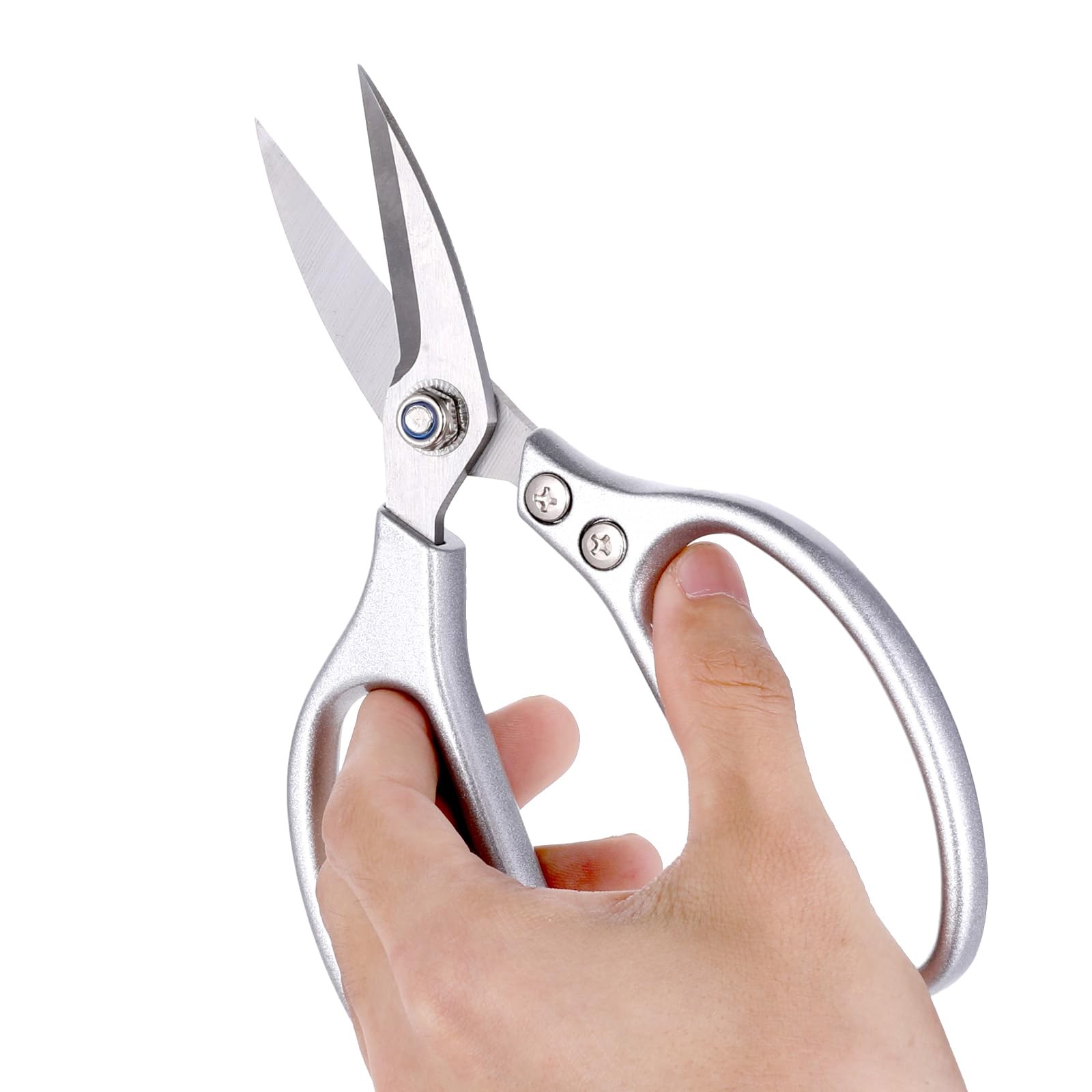 All Metal Scissors Stainless Steel Short Blades Sharp Cutting Heavy Duty Shea...