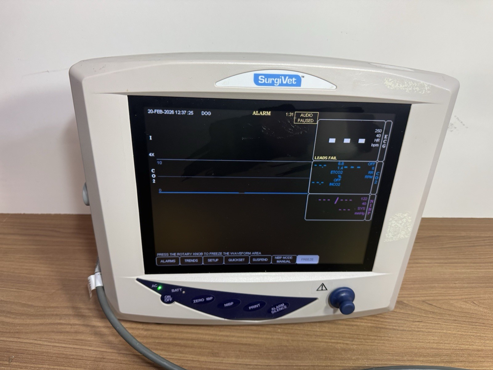 Surgivet Advisor Veterinary Monitor V9203 w/ CO2 Module Vet