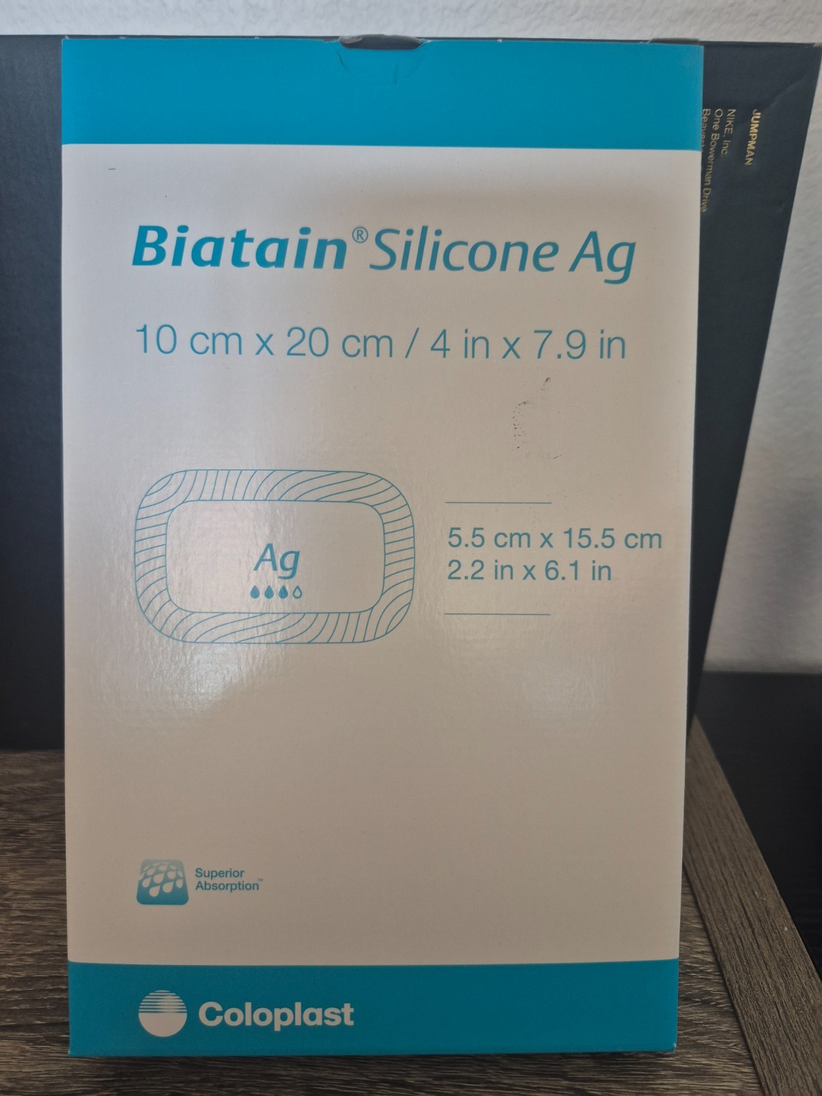 COLOPLAST BIATAIN SILICONE Ag 4 in x 7.9 in (39644)  x5
