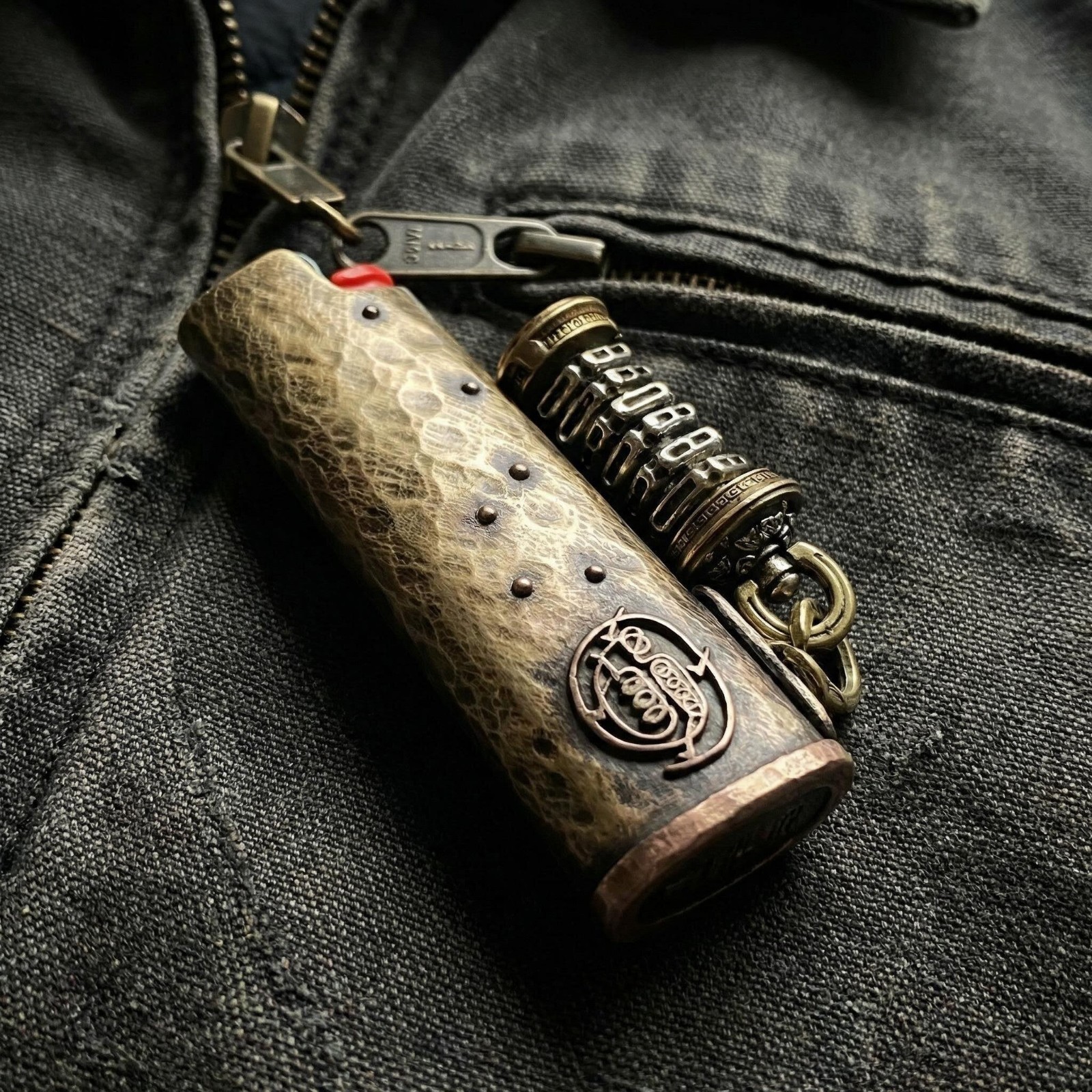 Brass Lighter Case Cover Shell Fits Bic J3 Size Lighter Case Cover