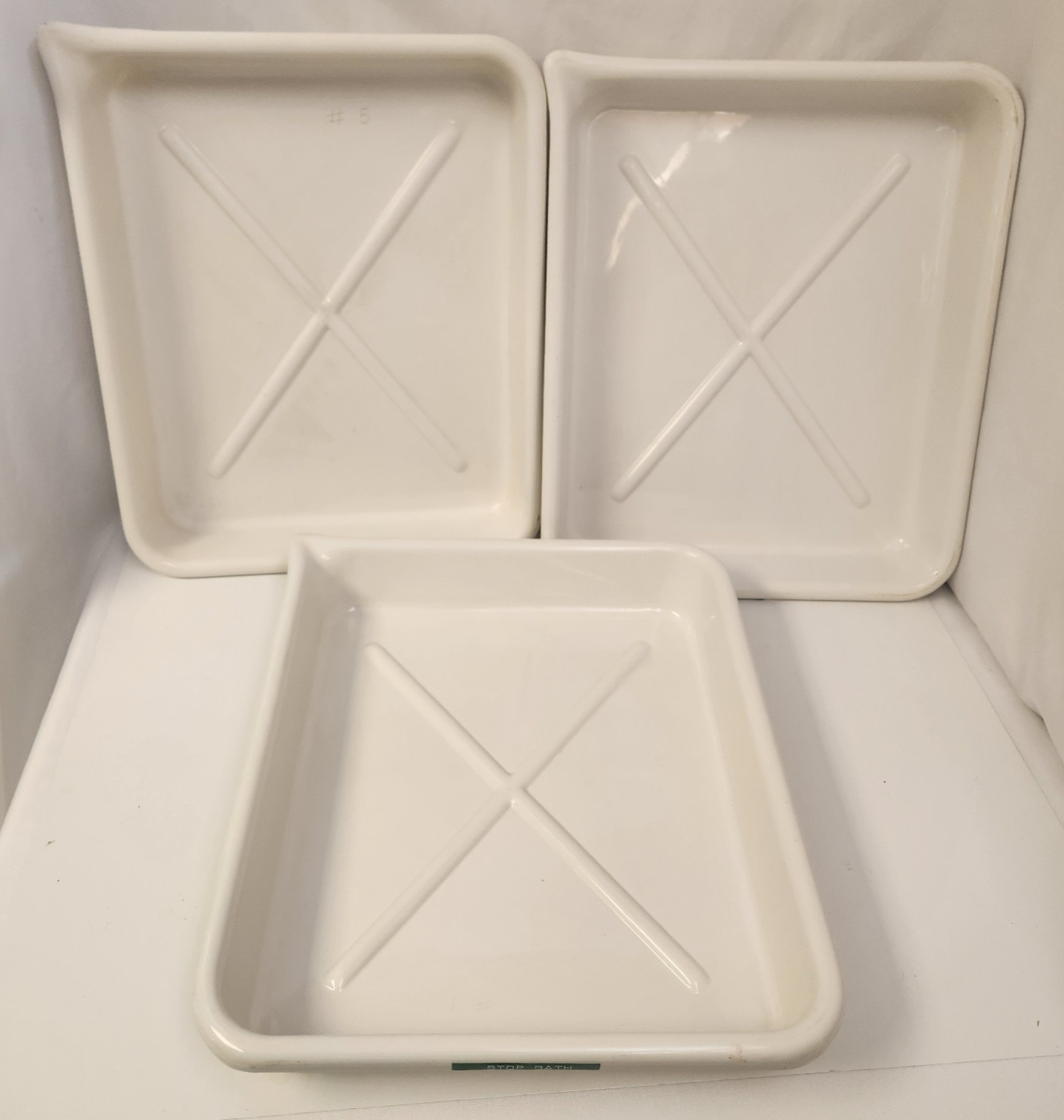 Richard Mfg Co Developing Photo Tray Darkroom Photography Set of 3 16" x 13" x2"