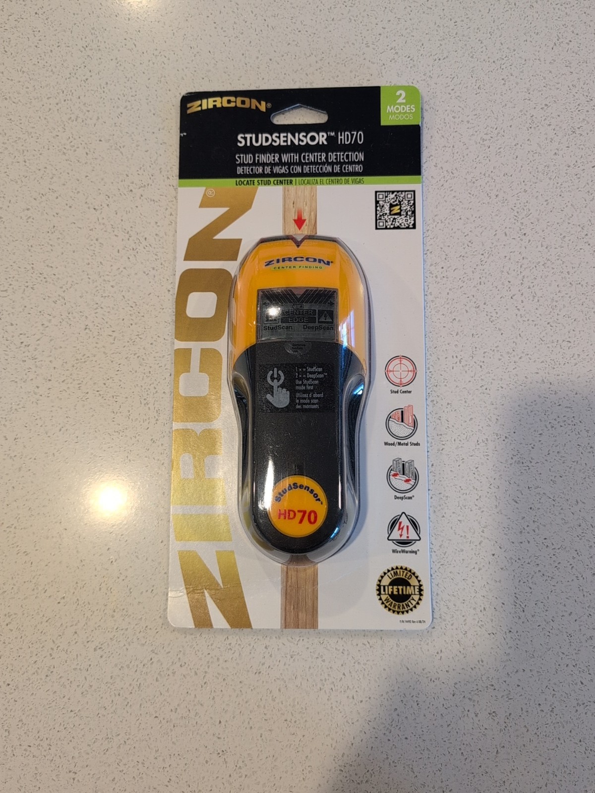 Zircon StudSensor™ HD70 Stud Finder With Center Detection