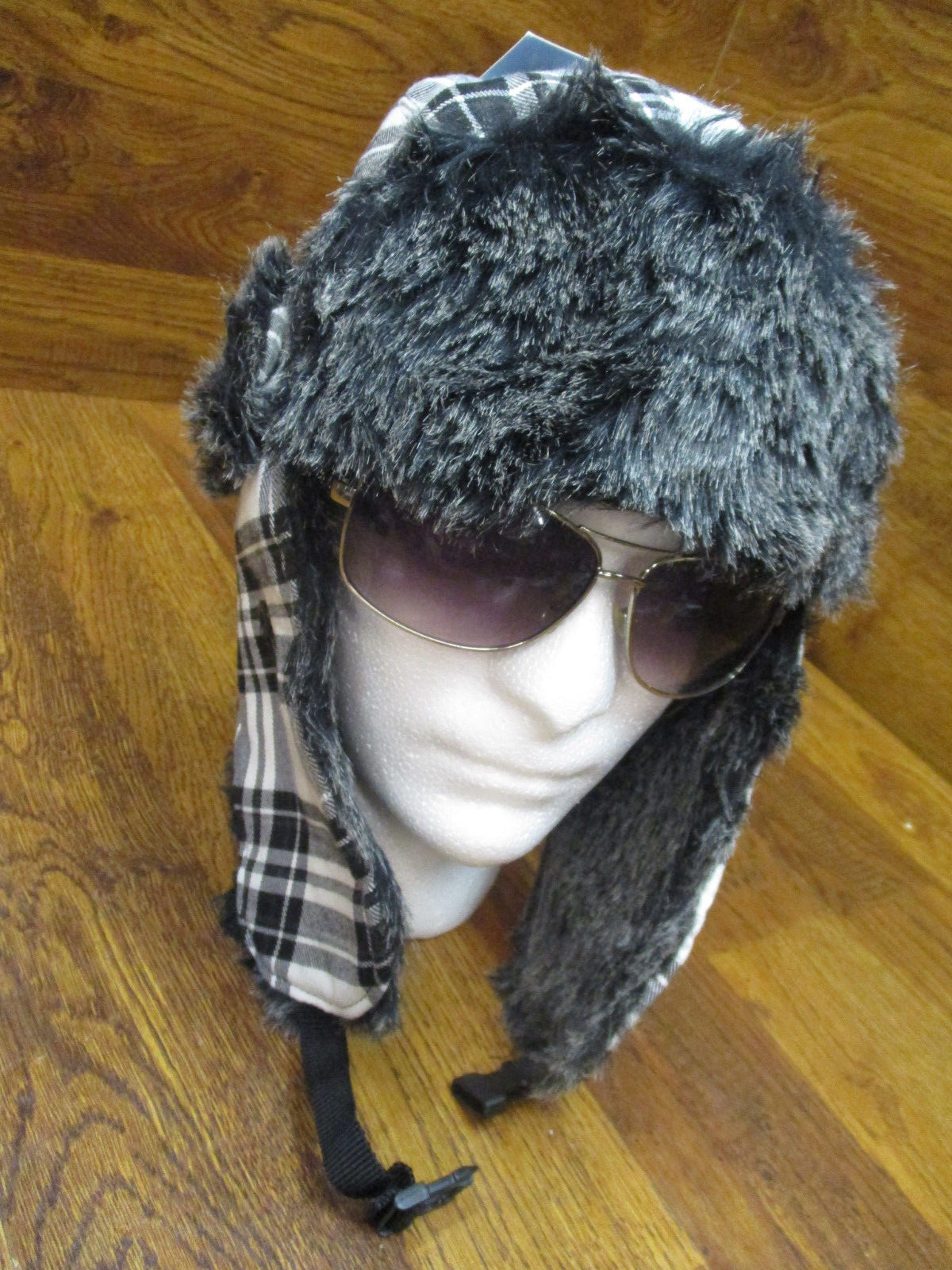 TIME BEHIND BARS TBB CYCLING BIKING BIKE BICYCLE CYCLIST PLAID TRAPPER CAP WHT