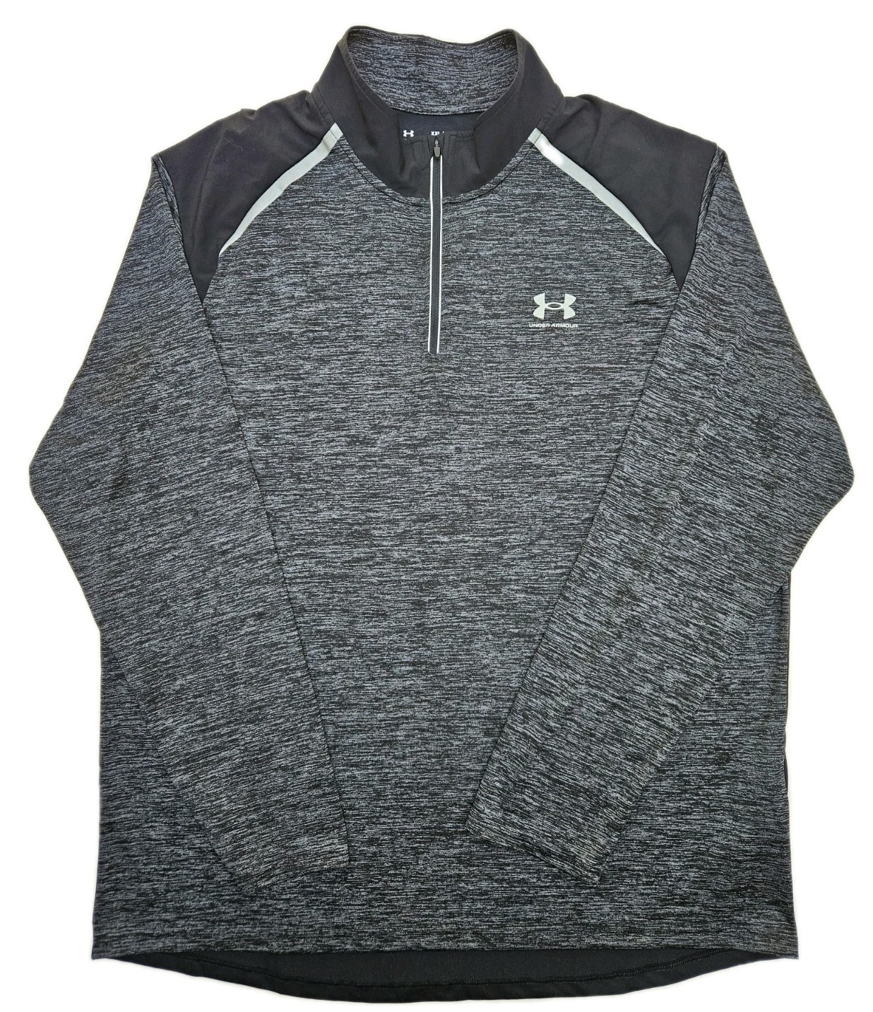 Under Armour Tech Quarter Zip Mens XXL Training Top Grey Speckled