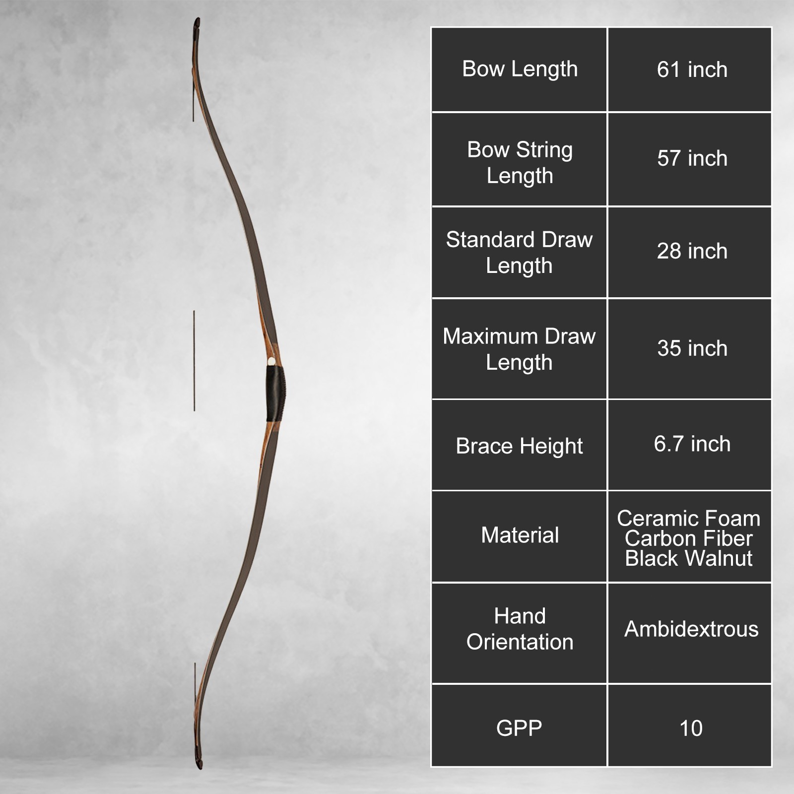 Triangle Assyrian Bow Babylon Handmade Laminated Traditional Bow For Competition