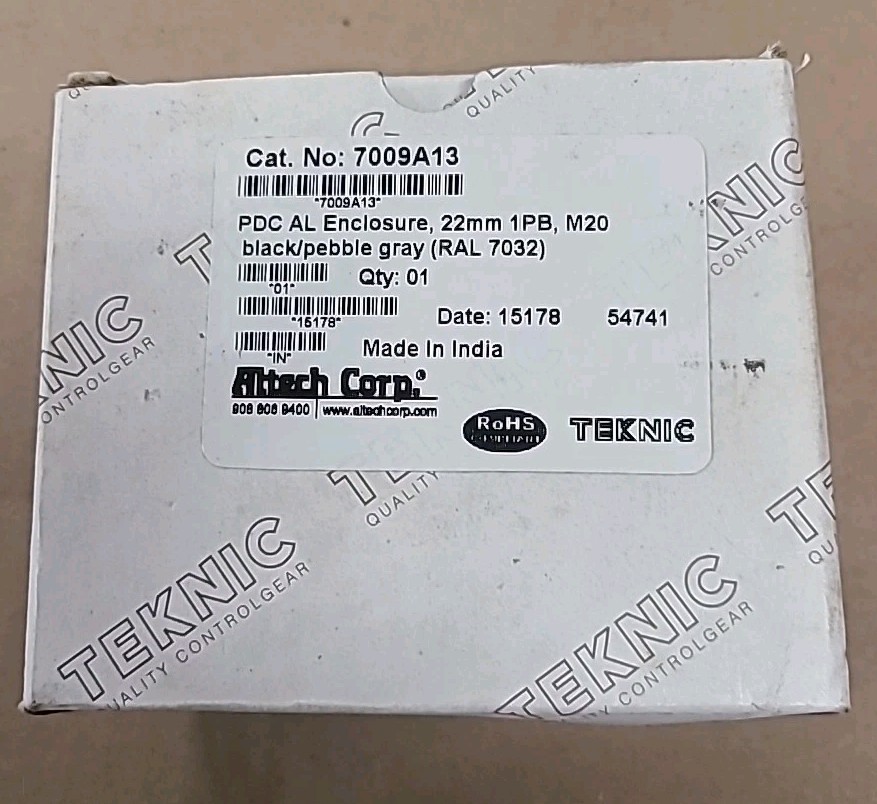 Altech Corp. Teknic PDC Aluminum Enclosure 22mm 1PB M20 New Open Box