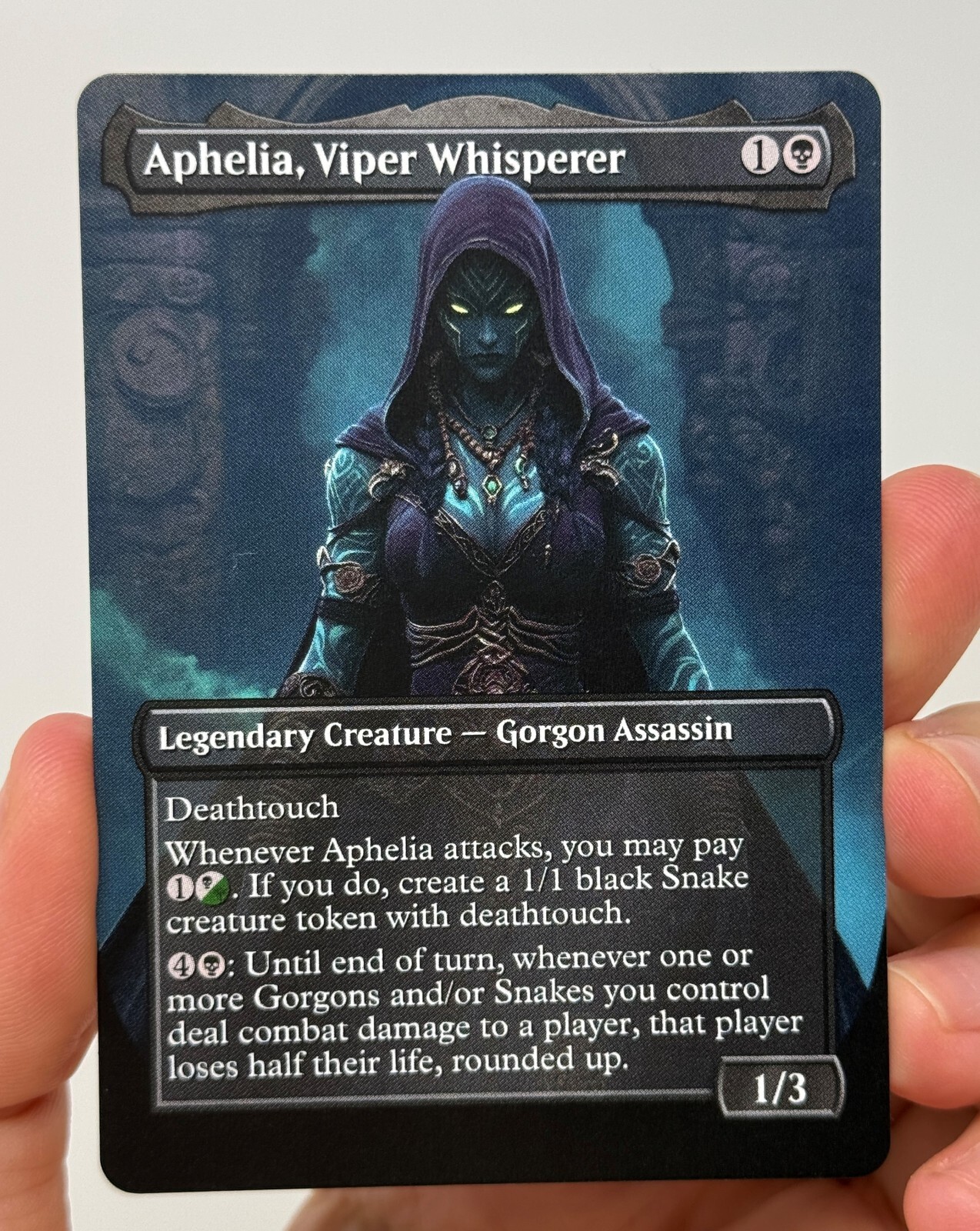 Aphelia, Viper Whisperer Proxy Card with Custom designed art