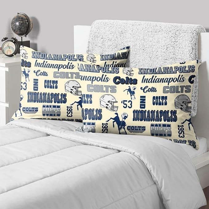 FOCO Indianapolis Colts NFL Retro Standard 2 Pack Pillowcases