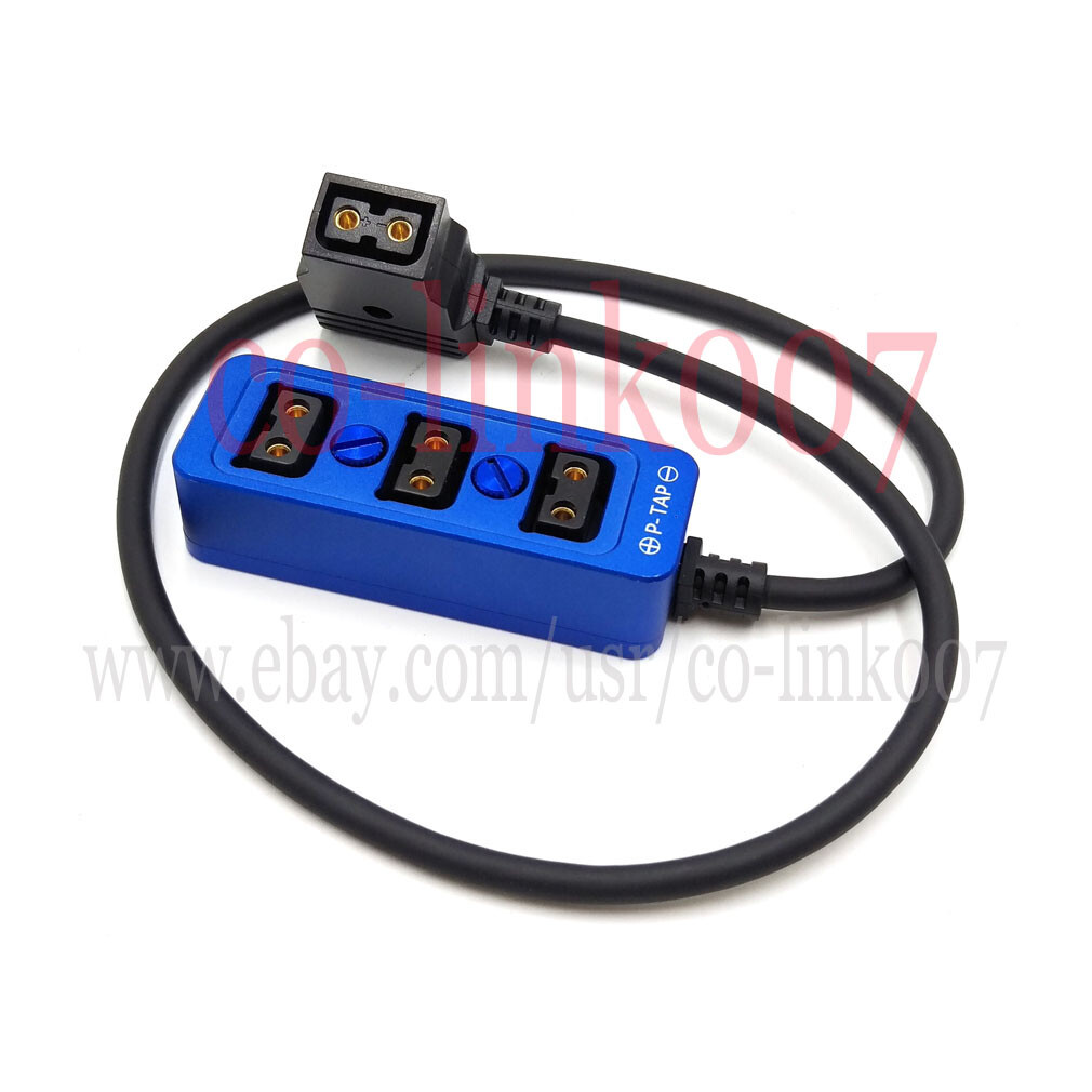 P-Tap Power Splitter, P-tap to 3x Female D-tap Camera Splitter Hub for ARRI RED