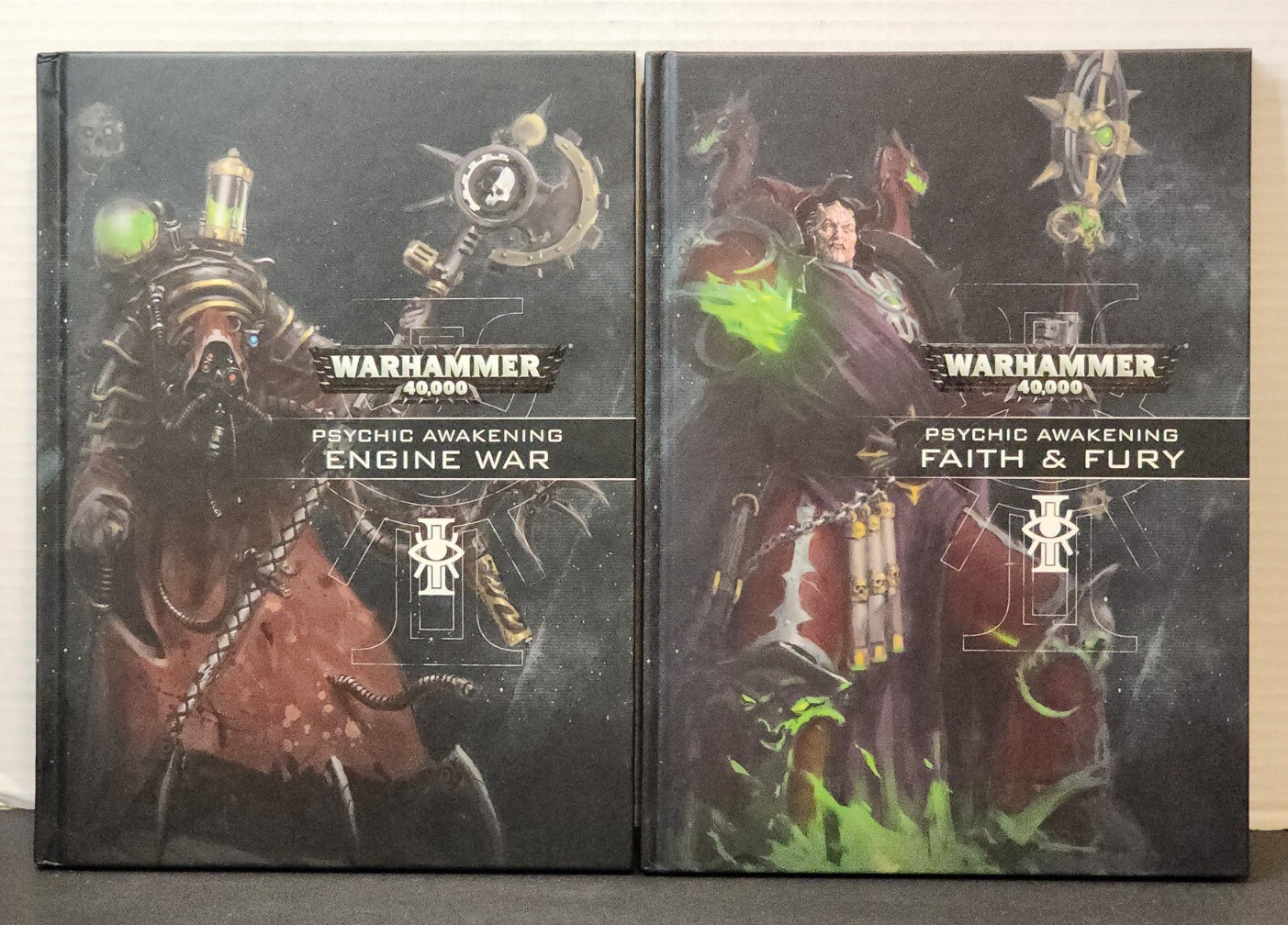 Warhammer 40k Psychic Awakening Lot of 2 Engine War/ Faith & Fury HC 2019-20 OOP