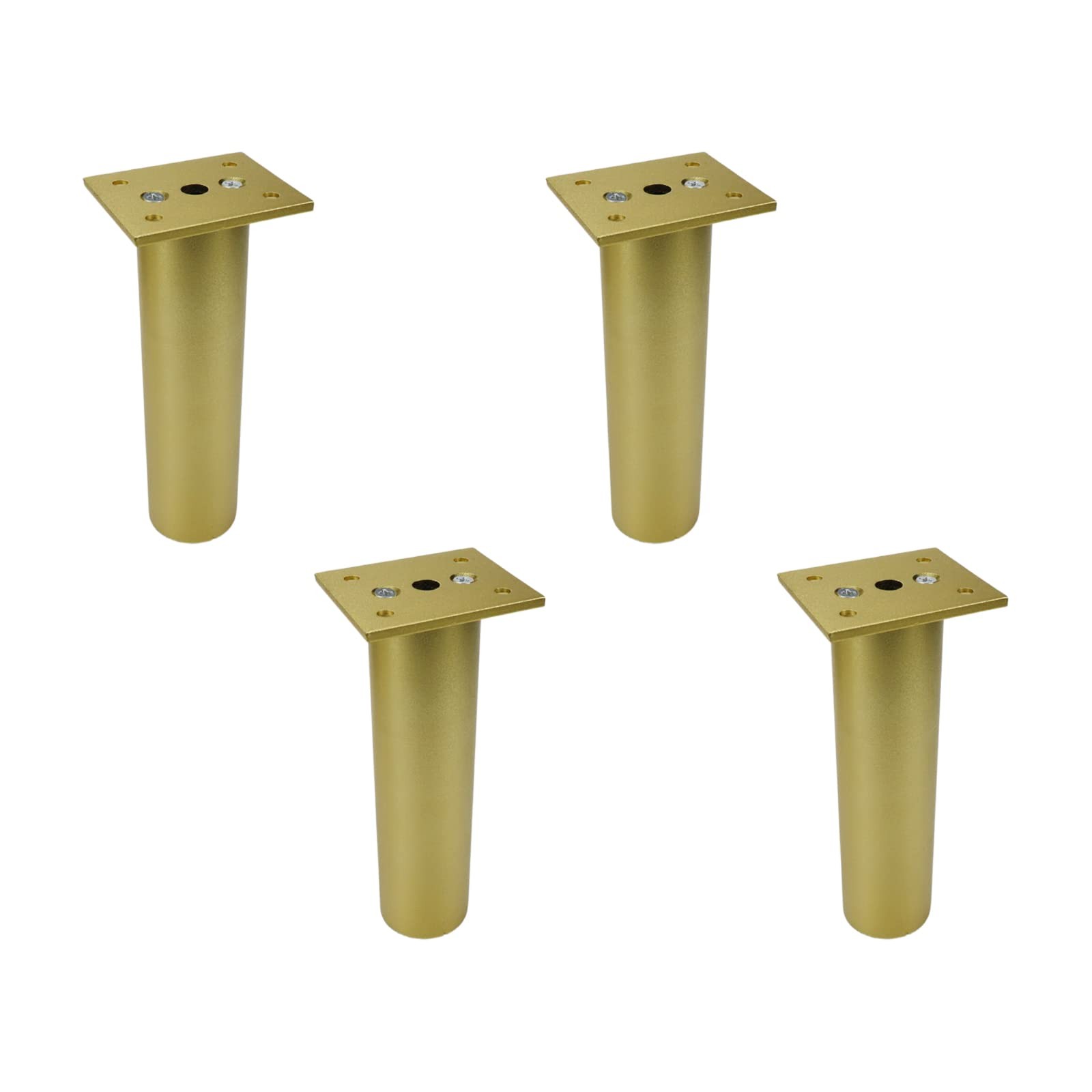 4 PCS 6-Inch Gold Adjustable Furniture Legs, Aluminum Alloy Sofa Feet, Moder