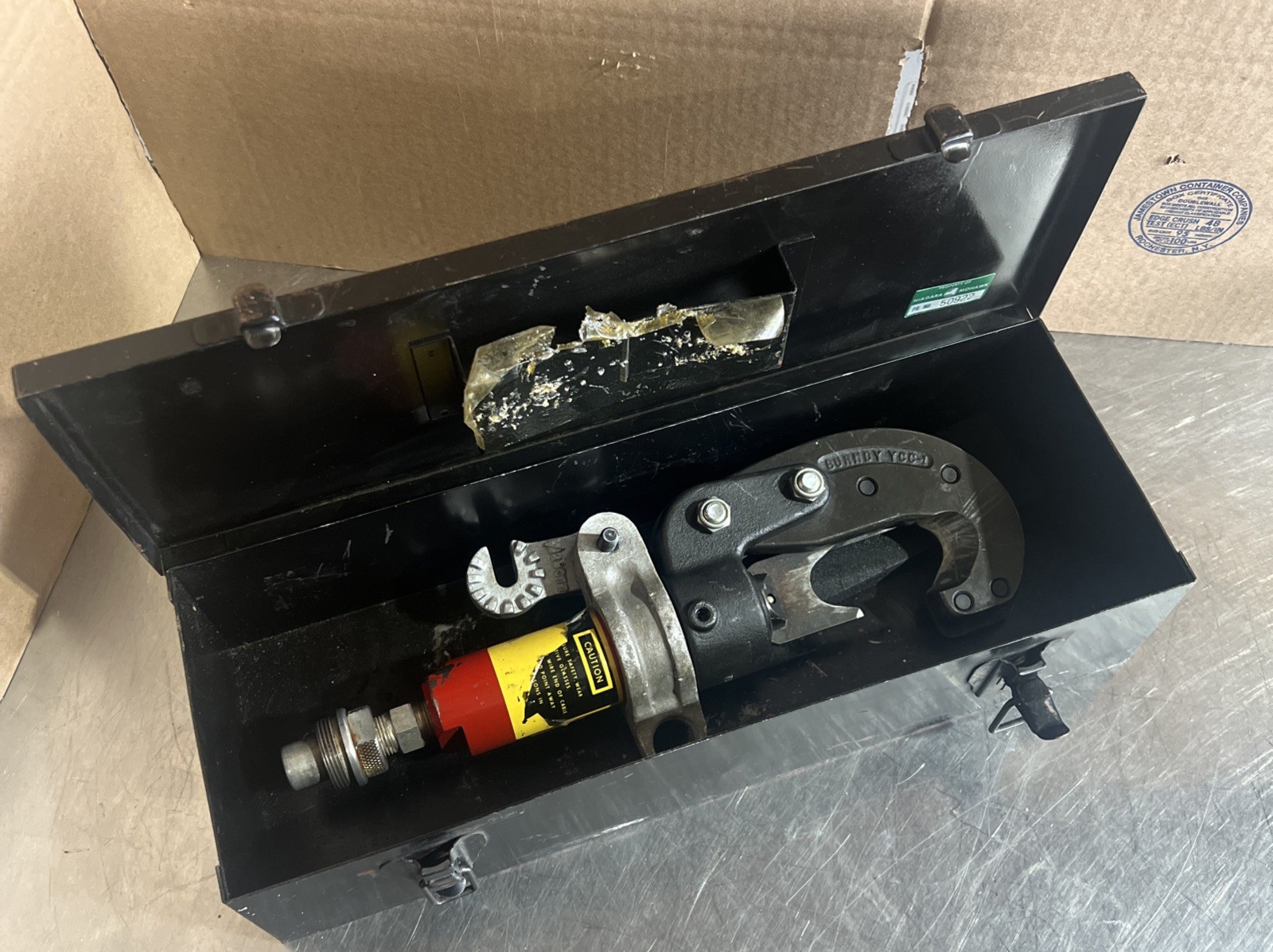 Burndy hydraulic cable cutter ycc13 1000 Psi Used Surplus