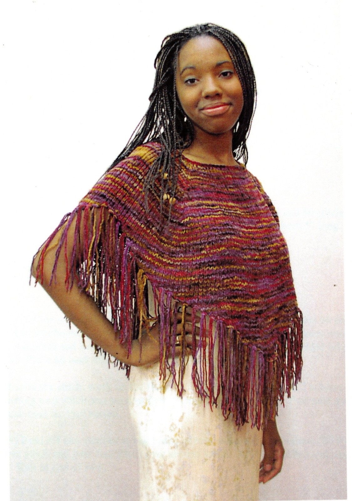 Cherry Tree Hill Knitting Pattern CTH-150 Velvet Ponchette Beginner Knit Poncho