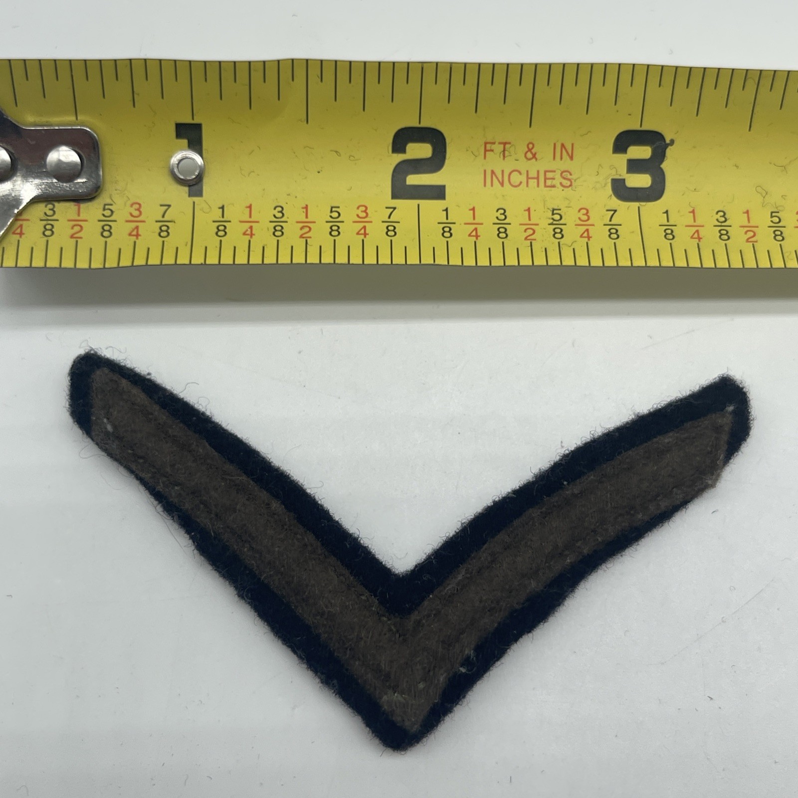 U.S. Military Army Private Rank Patch Insignia Wool Felt Cut Green Black X1