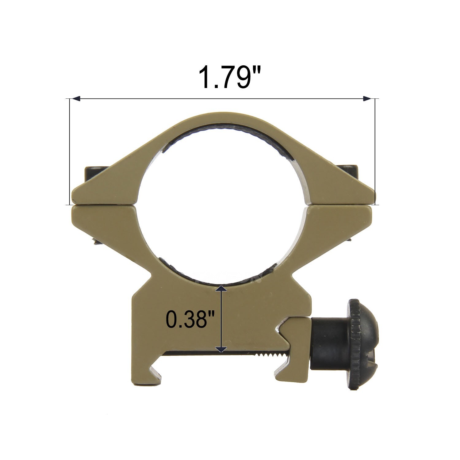 TAN Low Profile A Pair 25.4mm / 1" Scope Ring Picatinny weaver Mount