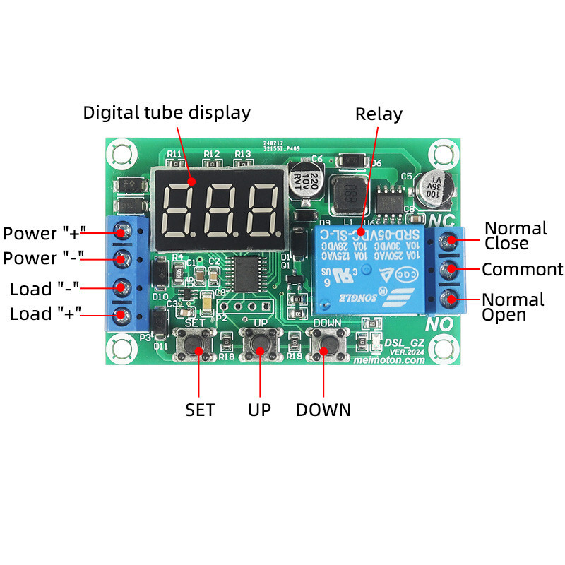 DC Current Detection Relay Module Over-Current Alarm Switch Motor Protecter 10A